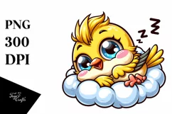 Enthusiastic Baby Goldfinch | Clipart Product Image 3