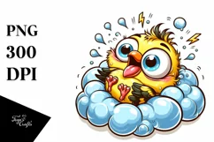 Enthusiastic Baby Goldfinch | Clipart Product Image 3