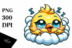 Enthusiastic Baby Goldfinch | Clipart Product Image 3