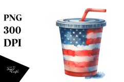 Watercolor Vintage Plastic Cup with Flowers | Sublimation Product Image 1