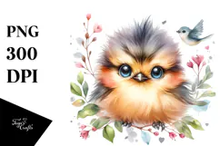 Baby Bird with Big Eyes PNG Product Image 1