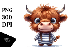 Expressive Highland Cow PNG Product Image 1