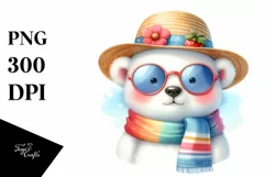 Colorful Cute Baby Polar Bear | Sublimation | Clipart Product Image 3