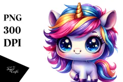 Vibrant Cute Unicorn Dancing, PNG Product Image 1