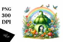 Fairy House Rainbow Clipart Product Image 3