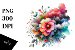Colorful Grungy Butterfly, PNG Product Image 1