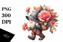 Detailed Gnome Camellia Flower | Sublimation | Clipart Product Image 3