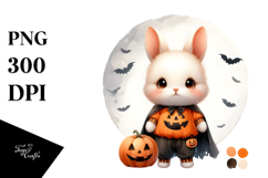 Cute Baby Rabbit on Moon PNG Product Image 1