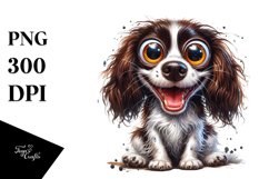 Crazy Looking English Springer Spaniel Watercolor | Product Image 1