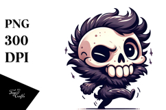 Silly Skull with Oversized Sunglasses, Transparent PNG Product Image 1