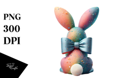 Colorful Bunny View from Back PNG Product Image 1