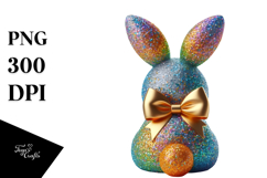 Colorful Stylized Bunny PNG Product Image 1
