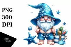Vibrant Detailed Watercolor Gnome Clipart Product Image 1