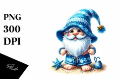 Vibrant Beachwear Gnome Azure Clipart Product Image 3