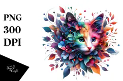 Monkey Made of Flowers, Transparent PNG Product Image 1