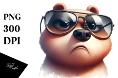 Goofy Bear with Sunglasses, High-Res PNG Product Image 1