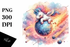Colorful Baby Unicorn PNG Product Image 3