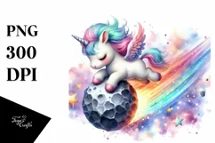 Colorful Baby Unicorn PNG Product Image 1