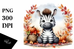 Funny Cute Baby Zebra Sitting | Clipart Product Image 3