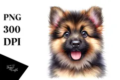 Happy Baby German Shepherd, Transparent PNG Product Image 1