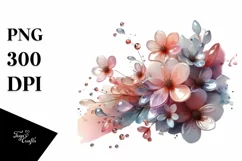Abstract Cherry Blossom Clipart, High-Quality PNG Product Image 3