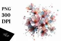 Abstract Cherry Blossom Clipart, High-Quality PNG Product Image 3