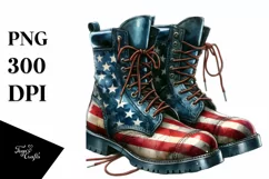 Boots USA Colors | Sublimation Clipart Product Image 3