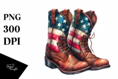 Boots USA Colors | Sublimation Clipart Product Image 3
