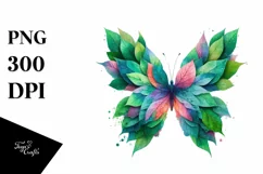 Vibrant Watercolor Butterfly, Transparent PNG Product Image 1