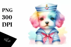cute Puppy Sailor Suit Clipart Product Image 4