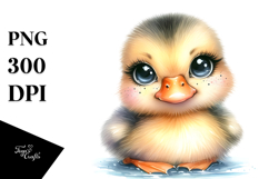 Cute Baby Duck with Big Eyes, High-Res PNG Product Image 1