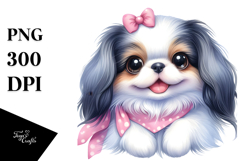 Cute Japanese Chin Dog with Big Eyes, PNG Product Image 1