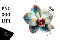 Glossy Orchid Clipart Product Image 3
