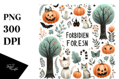 Forbidden Forest Watercolor PNG Product Image 1