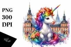 Colorful Baby Unicorn with Polish Palace Product Image 3