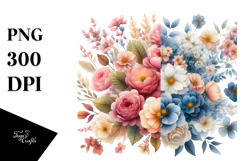 Colorful Flower with Flowers, PNG Product Image 1