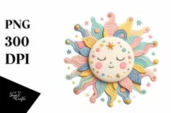 Watercolor Sun Pastel Whimsical Sublimation Clipart Product Image 3