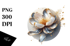 Abstract Magnolia with Golden Insertions Product Image 1