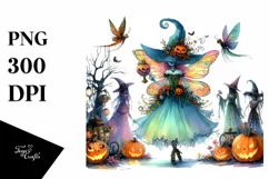 Adorable Fairy for Halloween | Sublimation | Clipart Product Image 3