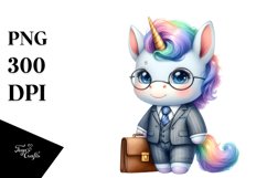 Baby Unicorn Business Man | Sublimation | Clipart Product Image 1