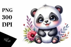 Colorful Baby Panda Sitting | Clipart Product Image 3