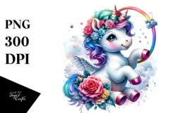 Colorful Baby Unicorn with Hoop Product Image 3