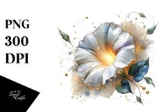 Shiny Morning Glory Abstract | Watercolor Clipart Product Image 3