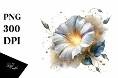 Shiny Morning Glory Abstract | Watercolor Clipart Product Image 3
