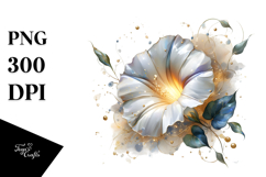 Shiny Morning Glory Abstract | Watercolor Clipart Product Image 1