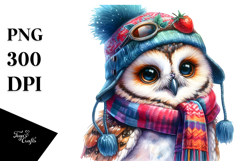 Vibrant Baby Owl Posing with Cool Haircut PNG Product Image 1