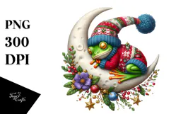 cute Baby Frog Christmas Clipart Product Image 1