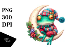 cute Baby Frog Christmas Clipart Product Image 1