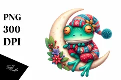 cute Baby Frog Christmas Clipart Product Image 4