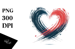 Brush Style Heart PNG Product Image 1